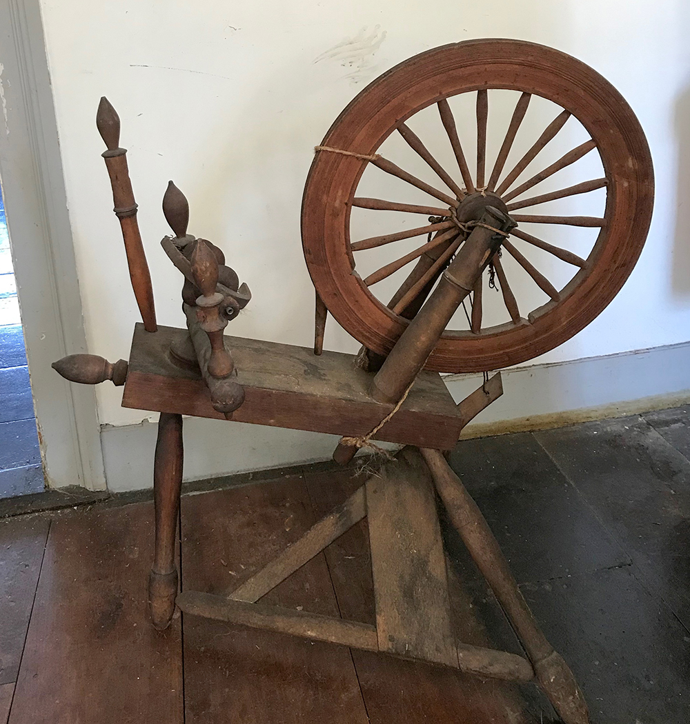 Photograph of flax spinning wheel
