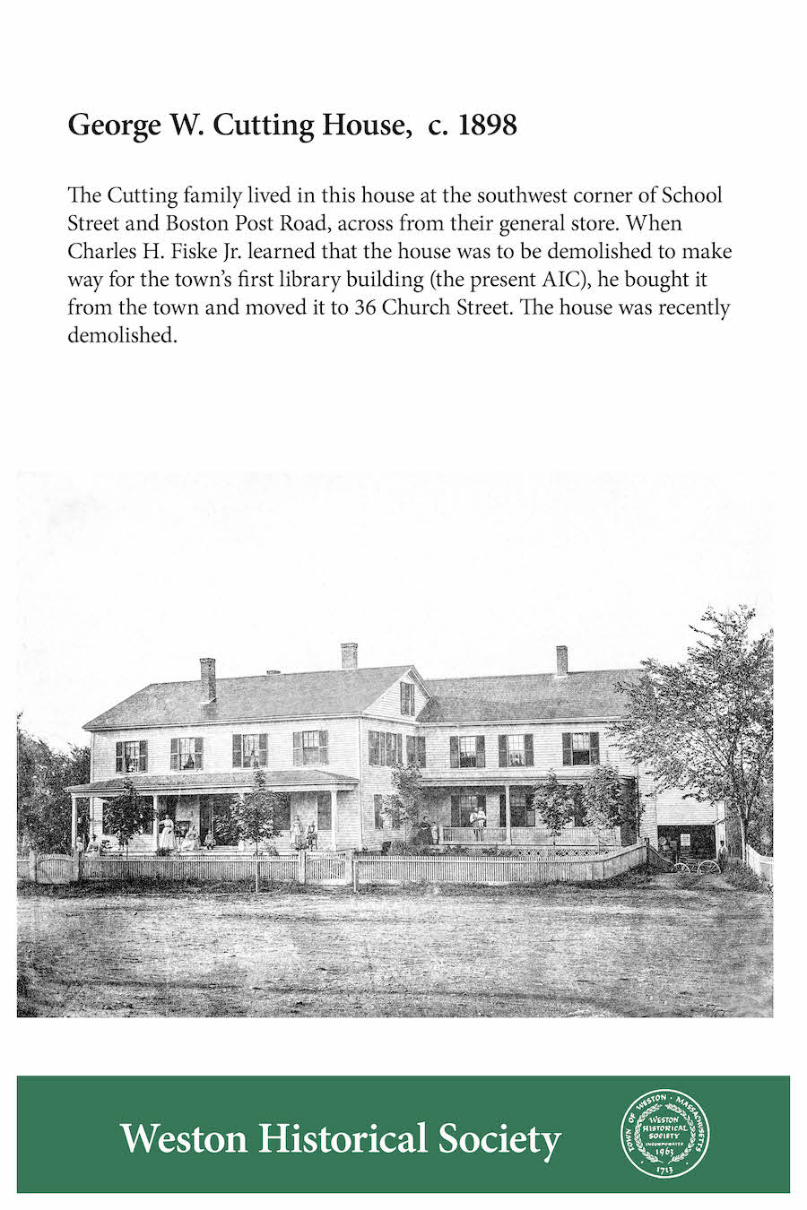 George W. Cutting House, circa 1898.