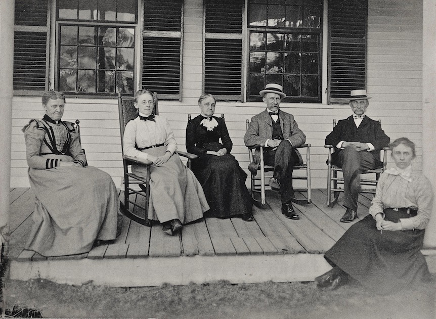 Jones family on porch.