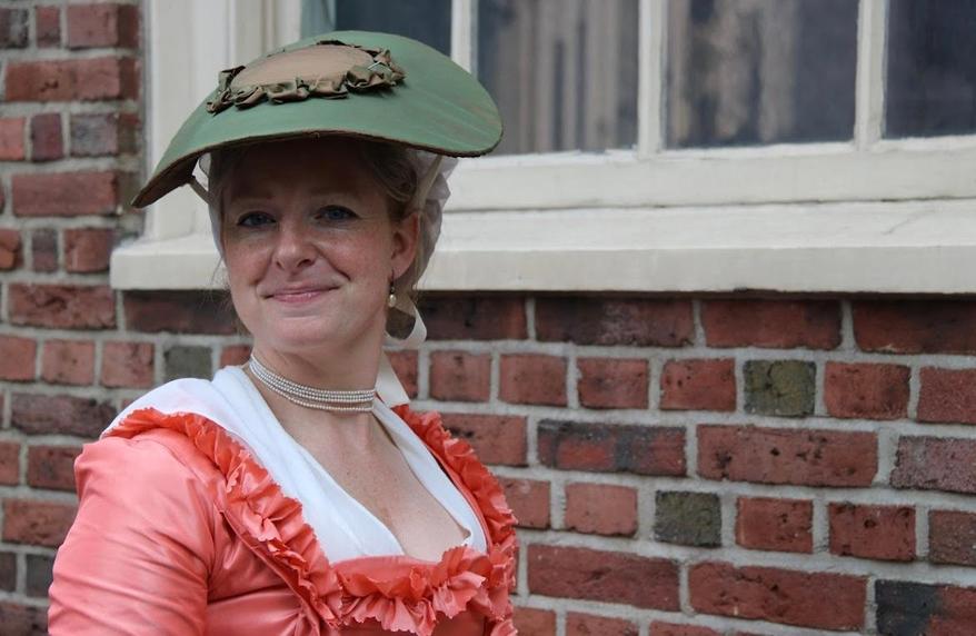 Michele Gabrielson in historic costume.